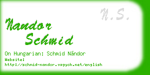 nandor schmid business card